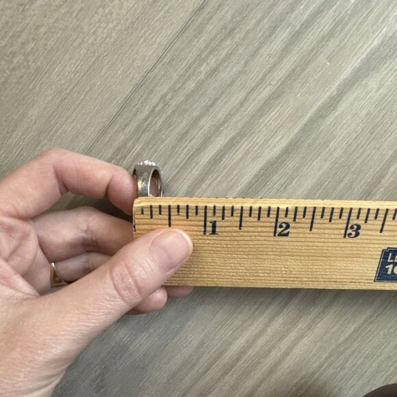 Swarovski × Hello kitty collaboration ring Kawaii Sanrio silver color Sz 58 8.5 - Picture 10 of 15